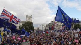 Rally calling for second Brexit referendum, London, 19 October 2019