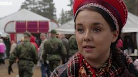 Journalist Sara Wesslin broadcasts in the Skolt Sami language