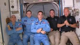 Misión de SpaceX y la NASA: los astronautas a bordo de la cápsula Crew Dragon entran con éxito en la Estación Espacial Internacional