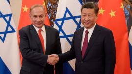 Chinese President Xi Jinping and Israeli Prime Minister Benjamin Netanyahu