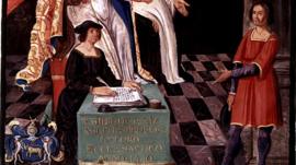 Juicio de Gilles de Rais, con el obispo Jean de Malestroit, 1440, Francia
