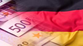 Bandera de Alemania con euros