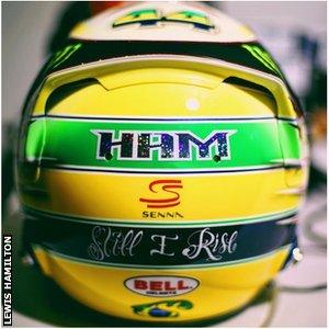 Lewis Hamilton's helmet