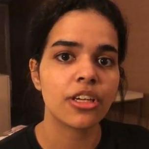 Screen grab from a video released to AFPTV via the Twitter account of Rahaf Mohammed al-Qunun
