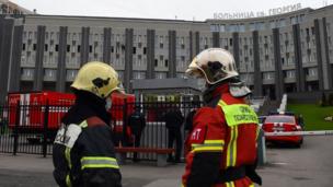 Firefighters at St George Hospital, 12 May 20