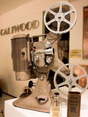A photo of a Keystone Model 95 8mm film projector