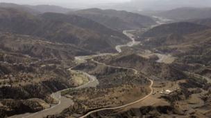 Rugged terrain near Wana in Pakistan's South Waziristan tribal area