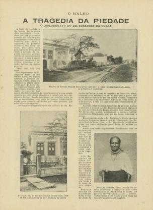 revista "O Malho" de 1909 com a cobertura da morte de Euclides
