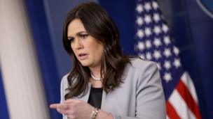 White House press secretary Sarah Huckabee Sanders