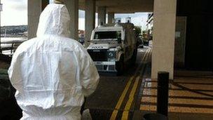 Bombs were left close to Derry city council offices