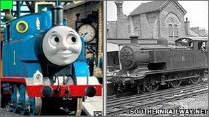 Thomas and the E2 class tank engine he is based on