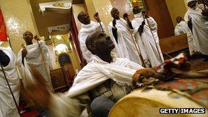 Coptic Orthodox worshippers