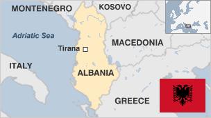 Map of Albania