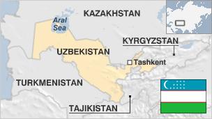 Map of Uzbekistan