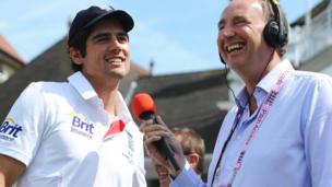 Alastair Cook and Jonathan Agnew