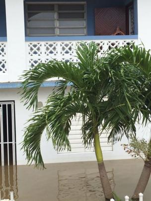 Medianía Alta, en Loíza, Puerto Rico, inundada.