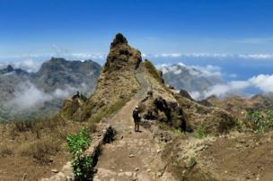 Path to a mountain top