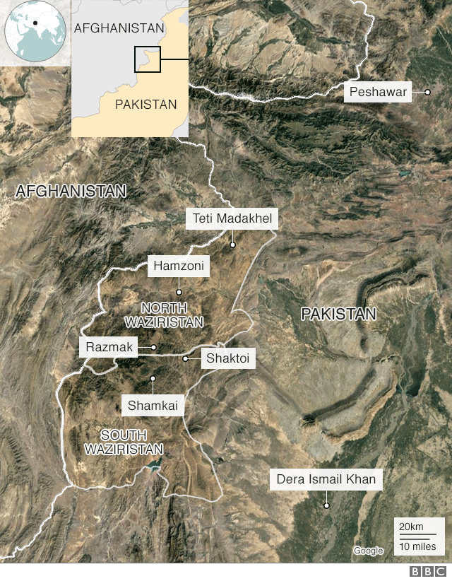 map of Pakistani tribal areas