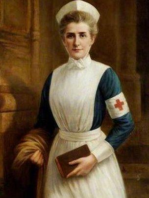 Edith Cavell painting by Raymond Lynde