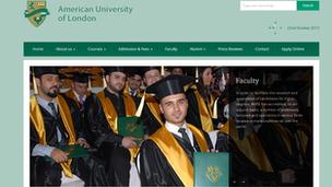 The American University of London website
