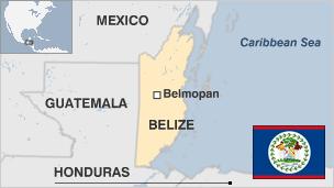Map of Belize