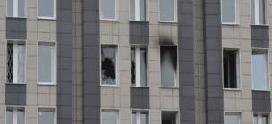 Fire-damaged windows. 12 May 20
