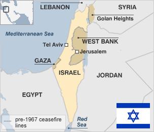 map of Israel and surrounding countries