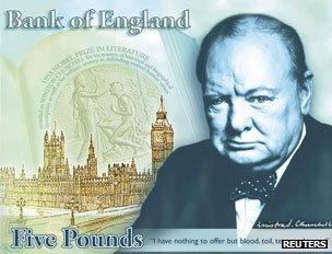 Facsimile of Churchill banknote