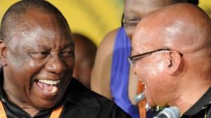 Cyril Ramaphosa na Jacob Zuma