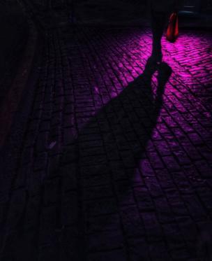 Shadow on cobbles