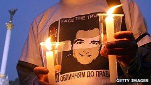 Portrait of slain journalist Georgiy Gongadze