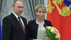 Elizaveta Glinka with President Vladimir Putin, 8 Dec 2016