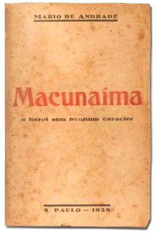 Capa da primeira ediÃ§Ã£o de MacunaÃ­ma, de 1928, hoje em domÃ­nio pÃºblico