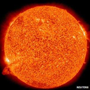 Two simultaneous solar flares