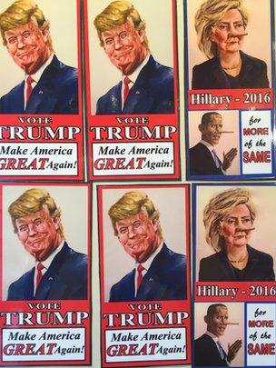 Trump and Hillary magnets