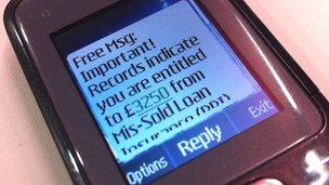 Spam text message