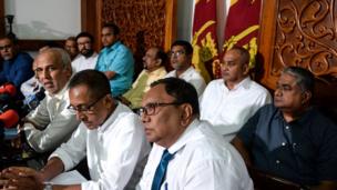 श्रीलंका में मुस्लिम मंत्रियों की प्रेस कॉन्फ्रेंस