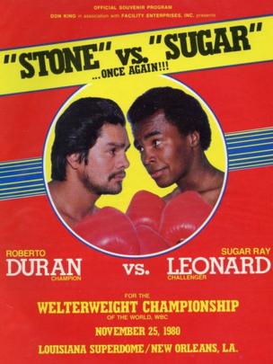 Afiche de la segunda pelea de Roberto Durán contra Sugar Ray Leonard