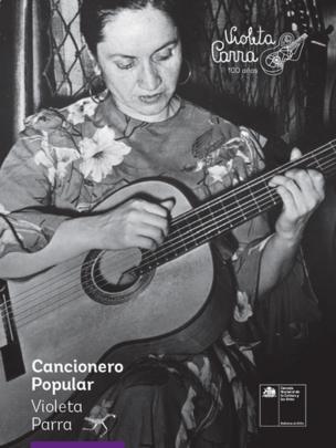 Violeta Parra tocando la guitarra (crédito: Consejo Nacional de Cultura y Artes de Chile)