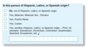La pregunta sobre hispano latino en el censo de EEUU