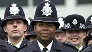 A black police officer