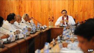 President Rajapaksa chaired the meeting