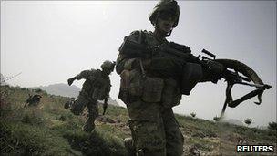 US troops north of Kandahar (file image)