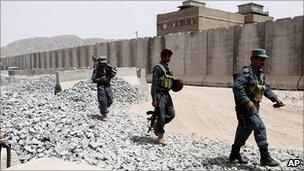 Afghan police base in Kandahar