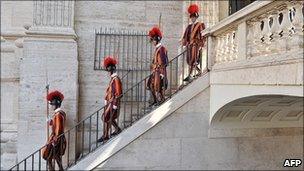 File photograph of Swiss Guards at the Vatican