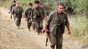 PKK fighters in northern Iraq (28 October 2009)