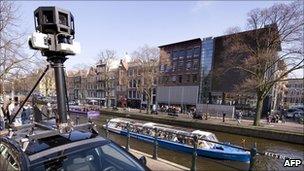Google Street View car in Amsterdam