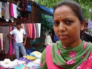 Street vendor Kavita Jadav