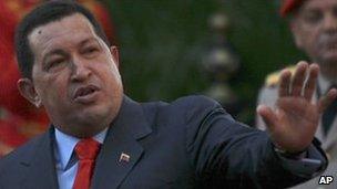 Venezuelan President Hugo Chavez in Caracas, 21 July