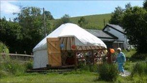 Yurt at Broome Retreat, Powys
